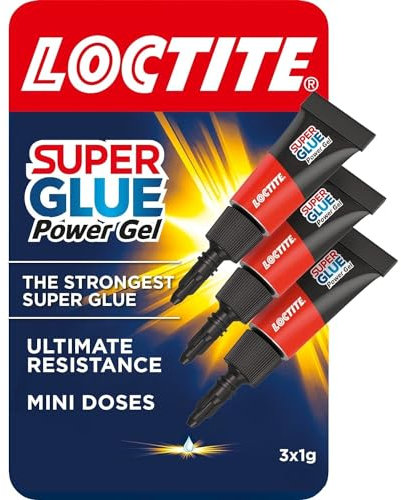 AMK® Super Glue Power Gel 3 x 1g Tubes Mini Trio Flexible Clear Adhesive, 338968