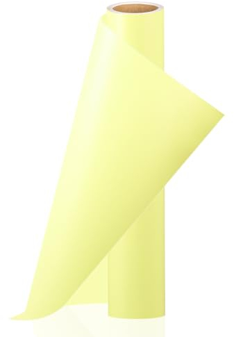 VINYL FROG Light Yellow Permanent Vinyl Matte Self Adhesive Vinyl Roll 12'' x 10ft Craft Vinyl for Mug Cup Window Home Decors
