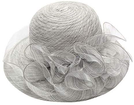 Baseball Cap Flat Rim Party Wedding Tea Fascinator Women's Hat Bridal Baseball Caps Hat Racks for Baseball Caps Wall Mount (Light Gray, One Size)