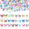 UEAVOID 50 Stück Mikro Schmetterling Resin, Sortiert, Deko, Mini, Miniaturen, Puppenhaus, Zubehör, 3D, Schmetterling, Nagel, Charms, Landschaftsdekorationen, zum Basteln, Feenhaus (Bunte)