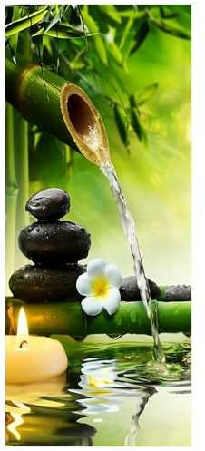 DCIDBEI Peinture Diamant Orchidées 50x110 cm Paysage Fleurs Orchidées Broderie Diamant Orchidee Peinture sur Toile par Numéros Orchidées Bambou Diamond Painting Zen Orchidee Paysage