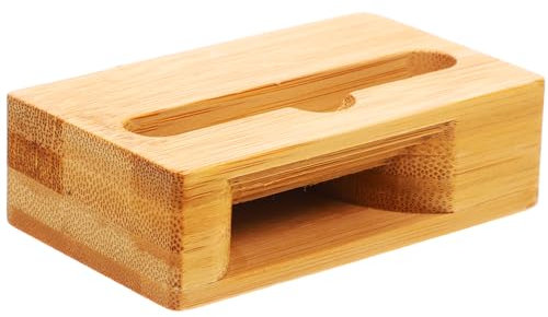 Angoily Universeller Handyhalter Aus Holz Lautsprecher Verstärker Für Smartphones Handy Dock Dekorativer Tischständer Für Küche Wohnzimmer Und Schlafzimmer