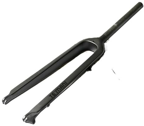 QAINKUN Fourche VTT Vélo de Montagne Gris Argent entièrement en Fibre de Carbone, Frein à Disque, Fourche Avant Rigide, VTT en Carbone 26/27,5/29 Pouces Fourches pour VéLo(26er)