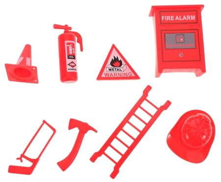 HEMOTON 8st Spielzeug-feuerzubehör Puppenhaus-feuerlöscher Feuerwehrmann-puppenhauszubehör Mini-feuerlöscher-Modell Feuerlöscher Spielzeug Für Kinder Feuerwehrspielzeug Plastik Rot