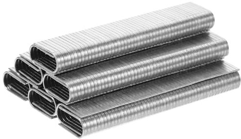 SEWOART Grapas De Acero Al Carbono Para Carpintería y Tapicería Certificadas, Grapas Eléctricas De Alta Resistencia, Pequeñas Para Grapadoras Neumáticas, 1000 Unidades Para Uso Profesional