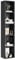 oneinmil Bücherregal, Bücherschrank mit 5 Ebenen, Bücherregal Schmal, Standregal, Modernes offenes Regal aus Holz, für Wohnzimmer, Schlafzimmer, Büro, Arbeitszimmer, 23,5 x 30 x 151 cm, Schwarz