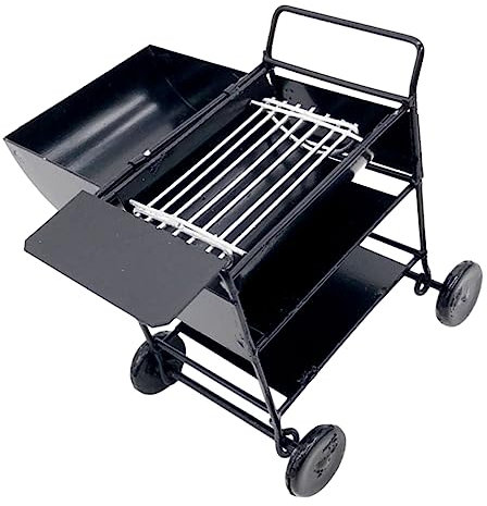 ifundom Miniatur BBQ Grill Modell Miniatur Küche Puppenhaus Dekoration Spielgrill Für Geschenk DIY Basteln