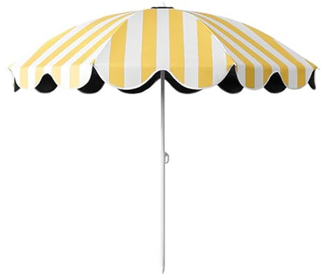 HCBUTAE Parasol Jaune, Parasol De Plage, Camping, Cour, Patio, Léger Et Portable, Taux D'ombrage De 99%, Parapluie De Pêche (sans Base)