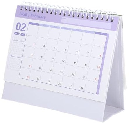 NAMOARLY Monatskalender Stehend Tischkalender Für Büro Und Zuhause Englische Version Mit Flip-design Dickes Organisator Für Termine Meetings Und Alltagsplanung in Traumrosa