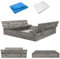 MAMOI Sandkasten mit Deckel 120x120 Sandbox Imprägniert Sandkiste mit Sitzbänken Holz Spielzeug Abdeckung Sitzbänken 150x150