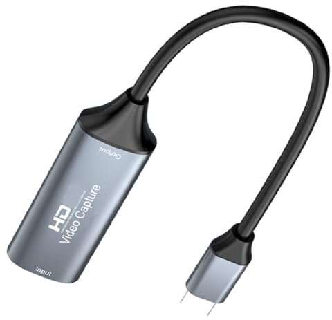 Uxsjakjsd Type-C USB 2.0 Video Capture Card 4K -Compatible to Type-C Gaming Live Streaming Video Recorder 4K /30Hz