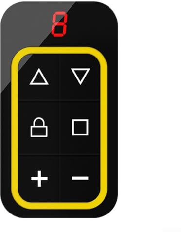 Duplicatore di chiavi con telecomando a 8 canali multifrequenza per porte del garage, 300-915 MHz, codice rotante, per apriporta cancello (giallo)