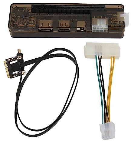 Lazmin112 Base de Tarjeta Gráfica Externa, Base de Tarjeta de Video Externa Computera Portátil, Adaptador Mini PCIe GPU, Salida de 6+8 Pines, PC Portátil para Juegos (Mini PCI-E)
