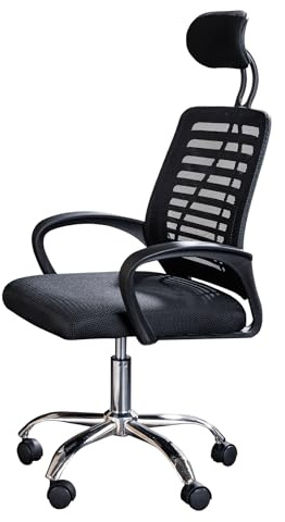 Bürostuhl YOGA - 62cm - schwarz - Webstoff drehbar höhenverstellbar Rollen | Armlehne, hoher Komfort, pflegeleicht, langlebig, stabil, Höhen Verstellbar, Design, Butterfly Mechanik, mit Armlehne