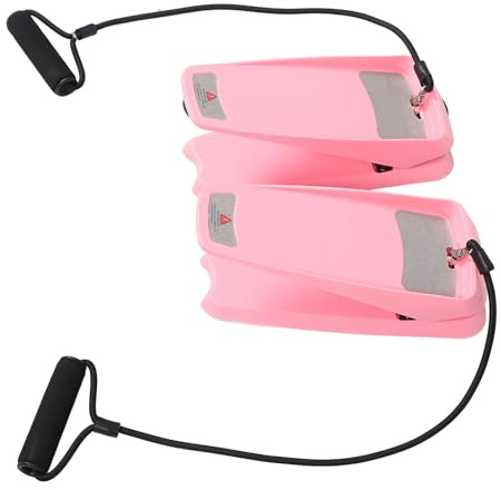 TOYANDONA Mini Stepper Rose Pliable avec Bandes de Résistance Amovibles, Pédales Antidérapantes et Compact, Appareil D’Exercice Cardio pour Musculation des Jambes à Domicile, Stepper