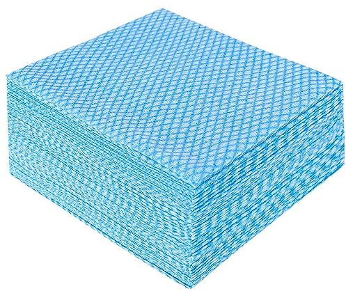 JEBBLAS Einweg-J-Tücher Packung mit 50 Blatt,Wiederholtes spültuch, abwaschlappen küche,abwaschlappen,spültücher(Blau)