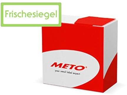 Meto Original Siegeletiketten - Frischesiegel - in praktischer Spenderbox (60 x 24 mm, Grün, Permanent, 750 Etiketten auf Rolle, Klebesiegel)
