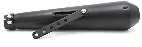 MotorcycleShorty 35mm 38mm 41mm 43mm 45mm Exhaust Muffler Megaphone Cruiser Bobber Chopper Cafe Racer Old School (Black)