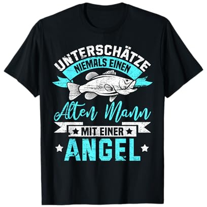 Angler Fischer Angel - Papa Opa Geburtstag Geschenk T-Shirt
