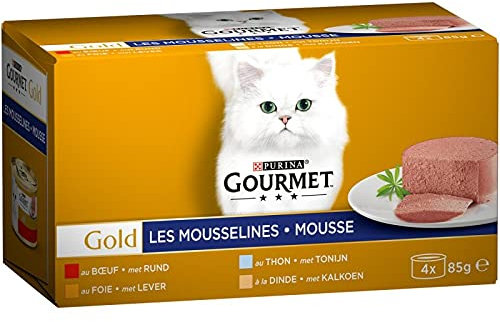 Animalerie Gourmet Gold - Gold Mousse 340G - Le Lot De 4