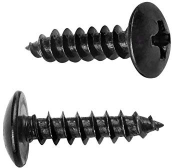 Xiedeai Autotaraudeuses Vis À Bois Noir - Fixations Acier Au Carbone Vis à Tête Cruciforme Ronde Tête de Champignon M4 M5