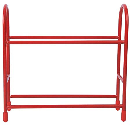 RC Metall Autoreifen Gepäckträger Radhalterung Regal Reifen Garage Organizer Zubehör Passend für ferngesteuertes Auto im Maßstab 1:10(rot)