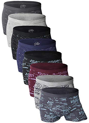 YOULEHE Lot de boxers respirants en bambou doux, pour homme, L
