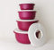 TUPPERWARE Peng Schüssel 9,5L + 6,0L + 3,5L + 2,0L + Spritzschutzdeckel in Brombeere Weiß Rührschüssel, Servierschüssel + Teetasse
