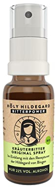 Holy Hildegard Spray de substances amères bio d'après Hildegard von Bingen - 20 ml - Gouttes d'amertume hautement dosées - 9 herbes amères raffinées pour l'intestin et la digestion - 100 % naturel -