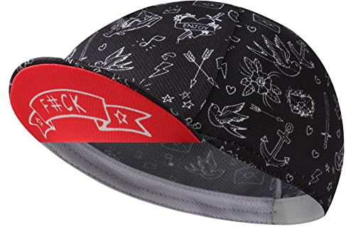 Bikingbros Man's Cycling Cap - Polyester Road Cycling Hat-Under Helmet - Cycling Helmet Liner Breathable&Sweat Uptake
