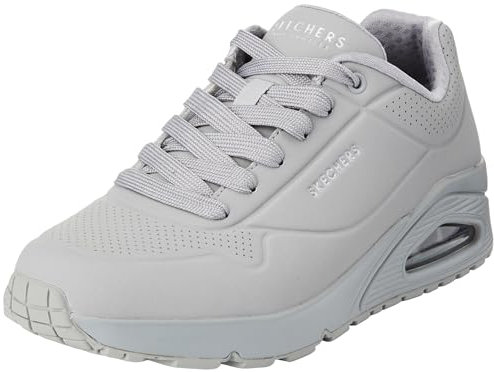Skechers Uno Stand On Air, Scarpe da ginnastica Uomo, Light Grey Durabuck Mesh, 42.5 EU