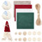 NBEADS 57 Stück Gnome Figures Bausatz, Wichtel-Nähset Mit Wolle Stickerei Stoff Juteschnur Natürlichen Holzperlen Und Garn Für Heimwerker Geschenke Valentinstag 'S Day Oster Weihnachten