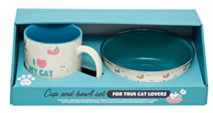 Mr. Wonderful – Set Taza y Comedero - Pet Lovers, Cats Make Me Happy