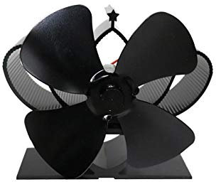 ATAAY Cheminée Simple à Double tête alimentée par la Chaleur poêle Ventilateur bûche brûleur à Bois écologique Ventilateur Silencieux Maison Distribution Efficace de la Chaleur