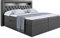 ALTDECOR Boxspringbett mit Matratze und Lattenrost, LED Boxbett, Topper, Polsterbett mit Bettkasten, Bett mit Stauraum H4-Matratze, Doppelbett, Springboxbett - NOEL GOLD - 180x200 - Schwarz Kunstleder