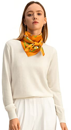 LilySilk Basic Pullover Pullover für Frauen 100% Baby Kaschmir, Weiches, Hautfreundliches Cropped Rundhalspullover Top mit regulärer Passform für den Frühling Herbst