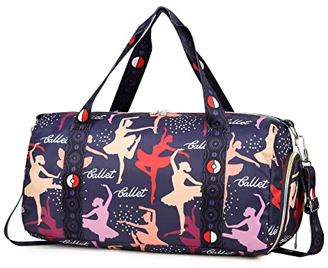 Sport Turnbeutel Yoga Tasche Ballett Tanz Duffle Bag für Mädchen Jungen Übernachtungstaschen für Frauen Wochenendtaschen