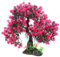 Yardwe Bonsaï artificiel en pot pour aquarium, plantes artificielles en pot, accessoires de décoration de bureau, fleurs de jardin zen en résine, décoration de paysage, avion rouge