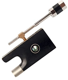 Anfänger Geige Zubehör 1/2 Größe Geigenbogen Frösche Ebenholz Holz Geigenbogen Ebenholz Frosch Mit Schrauben Violine DIY Teile Zubehör
