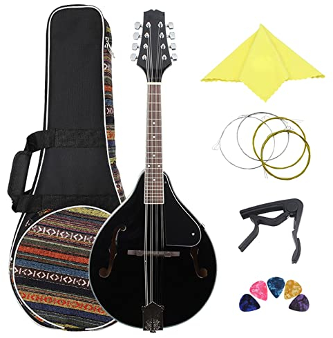 Guitare À 8 Cordes A Style Mandoline Acoustique Débutants Adultes Instrument De Musique Cadeau Mandoline en Tilleul Instrument de Mandoline étudiant