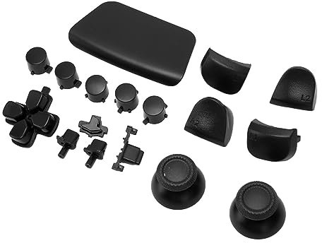 16pcs Boutons de Remplacement du Contrôleur de Jeu, Manette de Pouce pour Manette de Jeu PS5, Boutons de Déclenchement de Pouce de Remplacement pour Contrôleur PS5 (Noir)