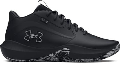 Under Armour Unisex Ua Lockdown 7 Basketball Schuhe, Black Black Metallic Silver, 45.5 EU