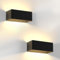Kowanie LED Wandlampe innen Wandleuchte Schwarz: 2er Set Up Down Wandstrahler Flurlampe Wand 5W Wandbeleuchtung Modern Treppenhaus Wandlicht für Flur ‎Wohnzimmer Schlafzimmer Esszimmer