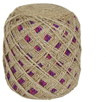 Home ESPRIT Fußstütze braun mehrfarbig Jute 40 x 40 x 45 cm