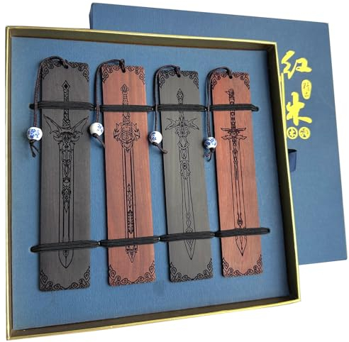 ZQZYMXQ 4 x Schwert Lesezeichen, coole Lesezeichen für Männer, Geschenke für Buchliebhaber Männer (Schwertset)