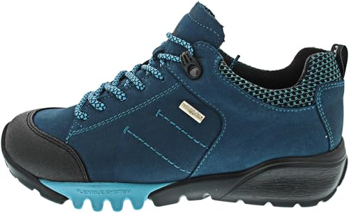 Waldläufer H-Amiata sportlicher Schnürer Blau