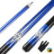 ASMPCUE Pool Queue, 58 Zoll Billard Queue Hardwood Pool Cue 13mm Spitzen für Professionelle Billardspieler, 1/2 Queue Sticks für Billard Tisch Sport (Blau)