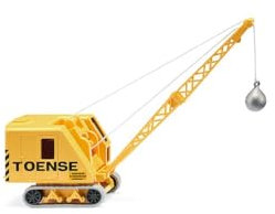 Wiking 066148 H0 Krupp Ardelt Raupenkran TOENSE (1959-1965) gelb Spur HO 1:87