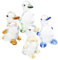 LIFKOME Lot de 4 mini figurines d'hiver en forme de canard en cristal blanc – Petits animaux en verre – Jardinage