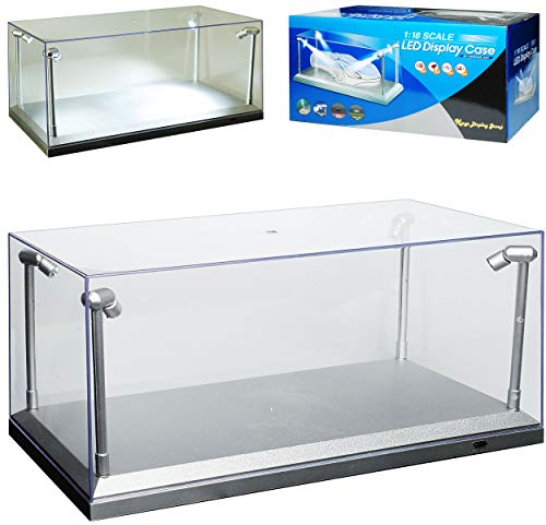 Generisch Acryl Vitrine mit LED Beleuchtung für Modellauto 1/43 1/64 1/72 1/87 1/32 1/24 1/18 Modellcarsonline Modell Auto Modell Auto